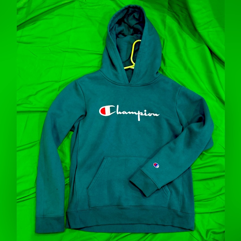 Kids Boys Champion Hoodie (Green)XL